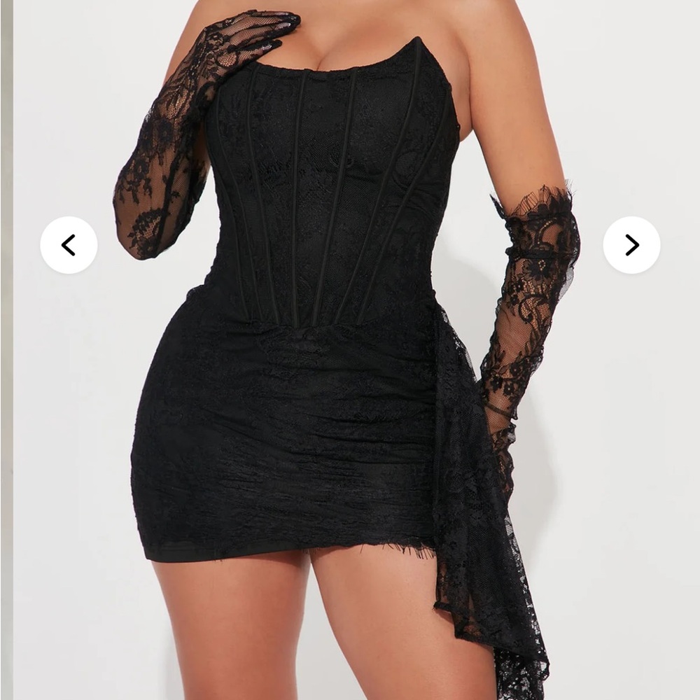 Fashion Nova Black Lace Mini Dress